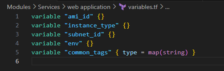 Variables.tf